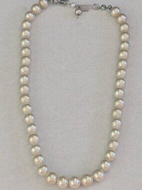 PARK LANE Ivory Colored Faux Pearl Choker Style Necklace